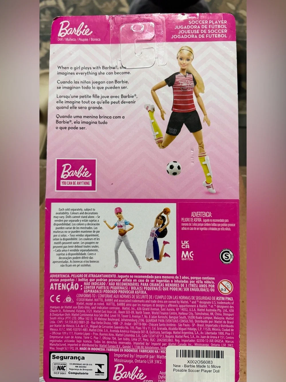 Barbie soccer doll